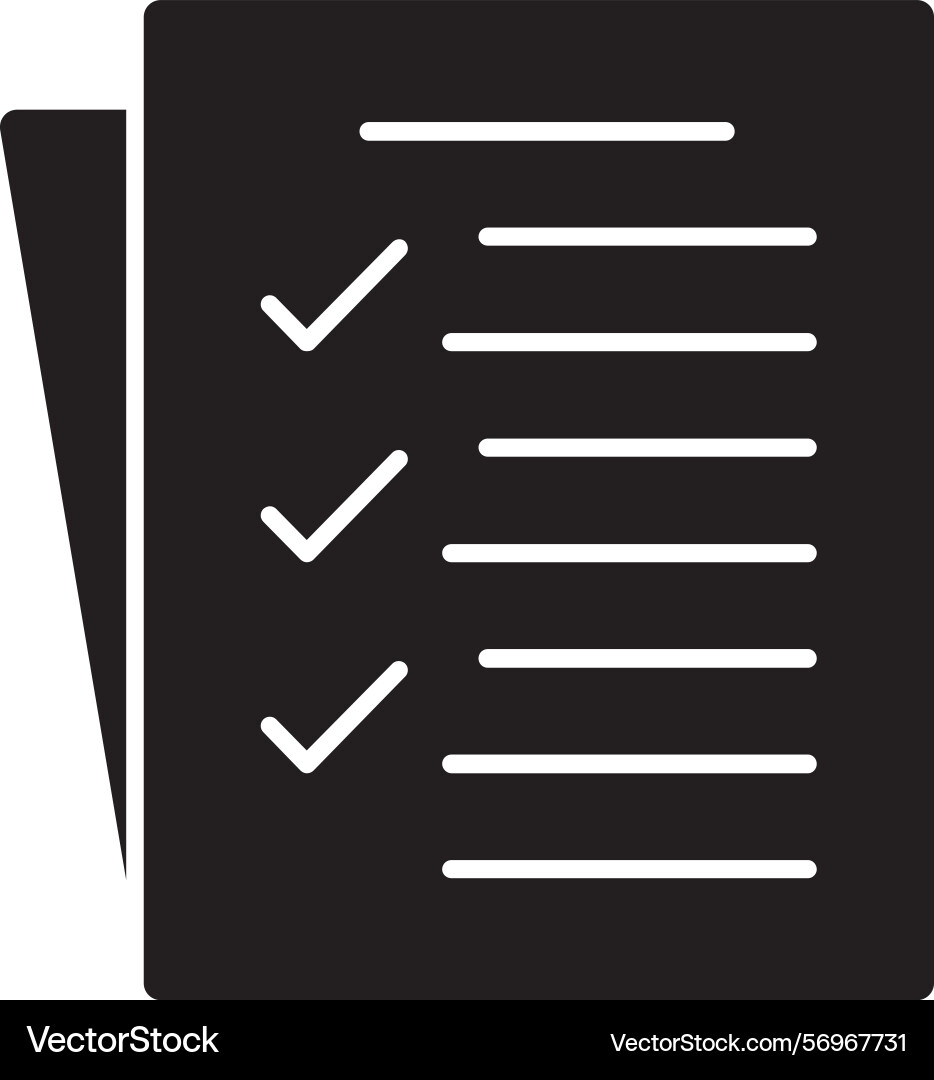 Task list glyph style icon design Vector Image