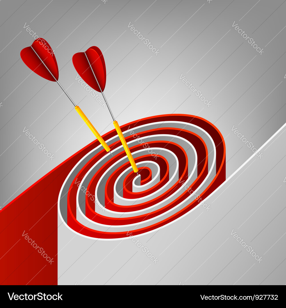 Abstract Target with Darts vector image