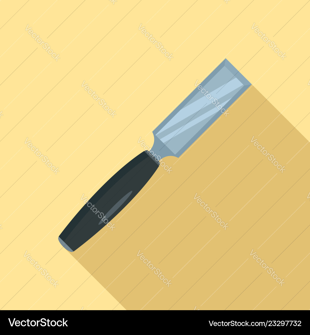 Chisel icon flat style Chisel icon flat style Vector Image