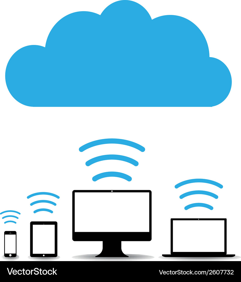 Cloud Computing Icons Vector Image