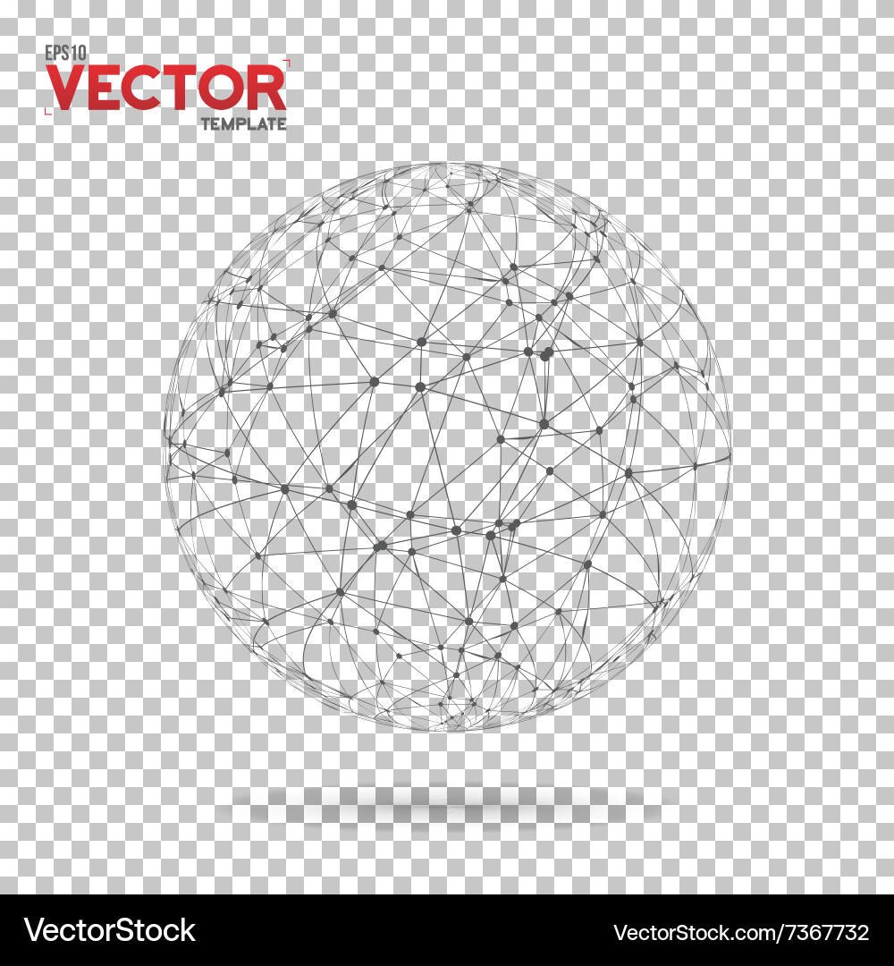 Global Network Globe Connection Vector Image