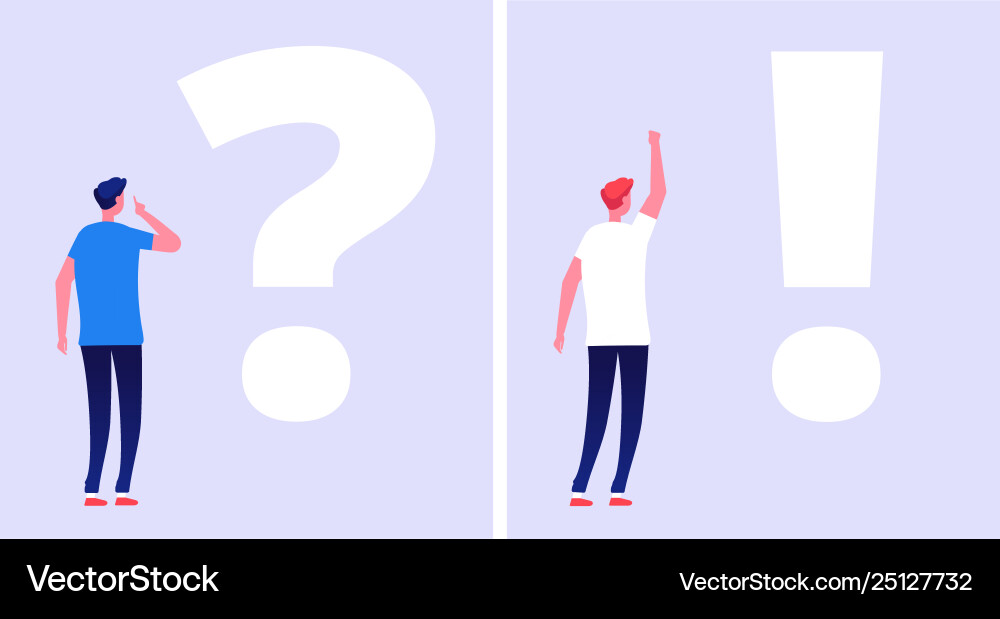 Problem solution concept troubled man student Problem solution concept troubled man student vector image