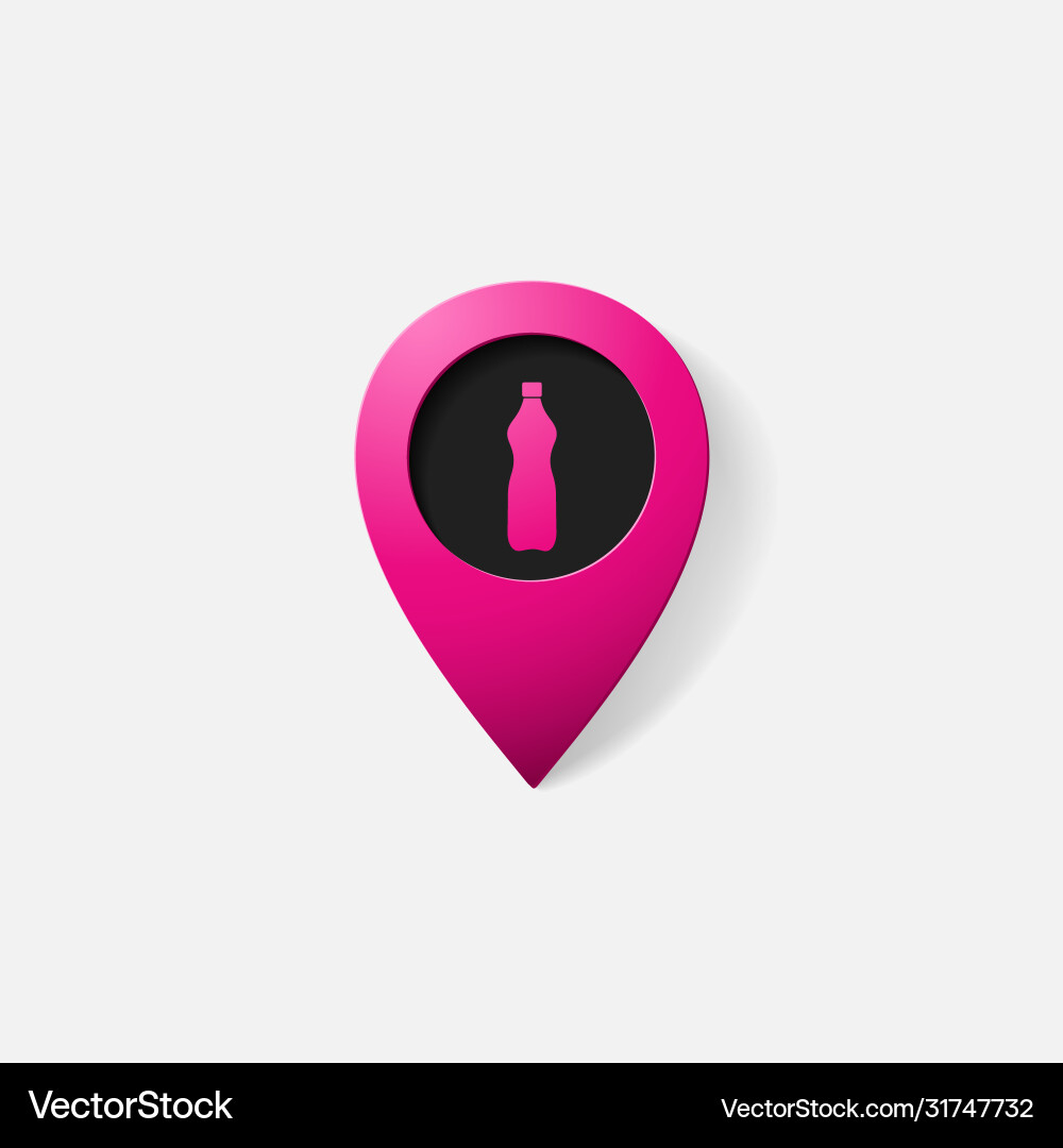 Realistic color pointer bottle vector image