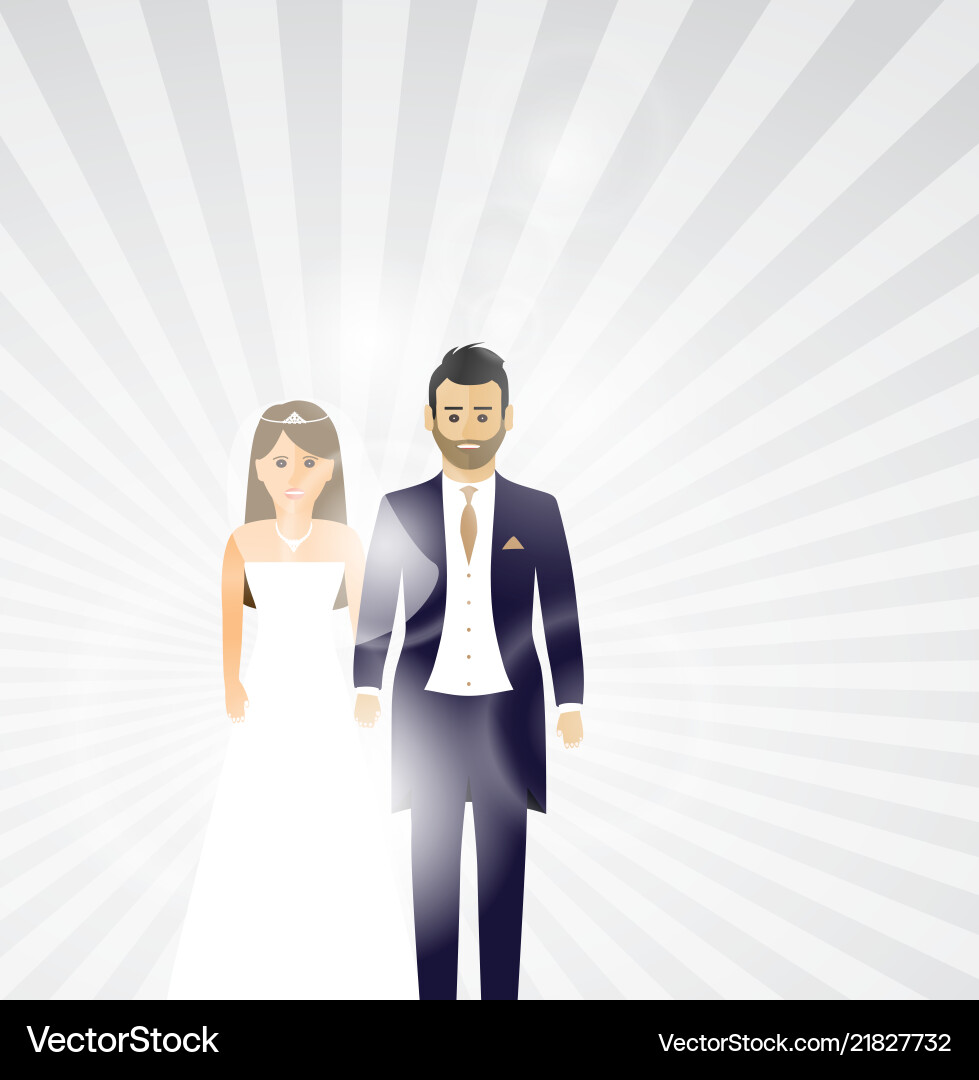 Wedding couple background Royalty Free Vector Image