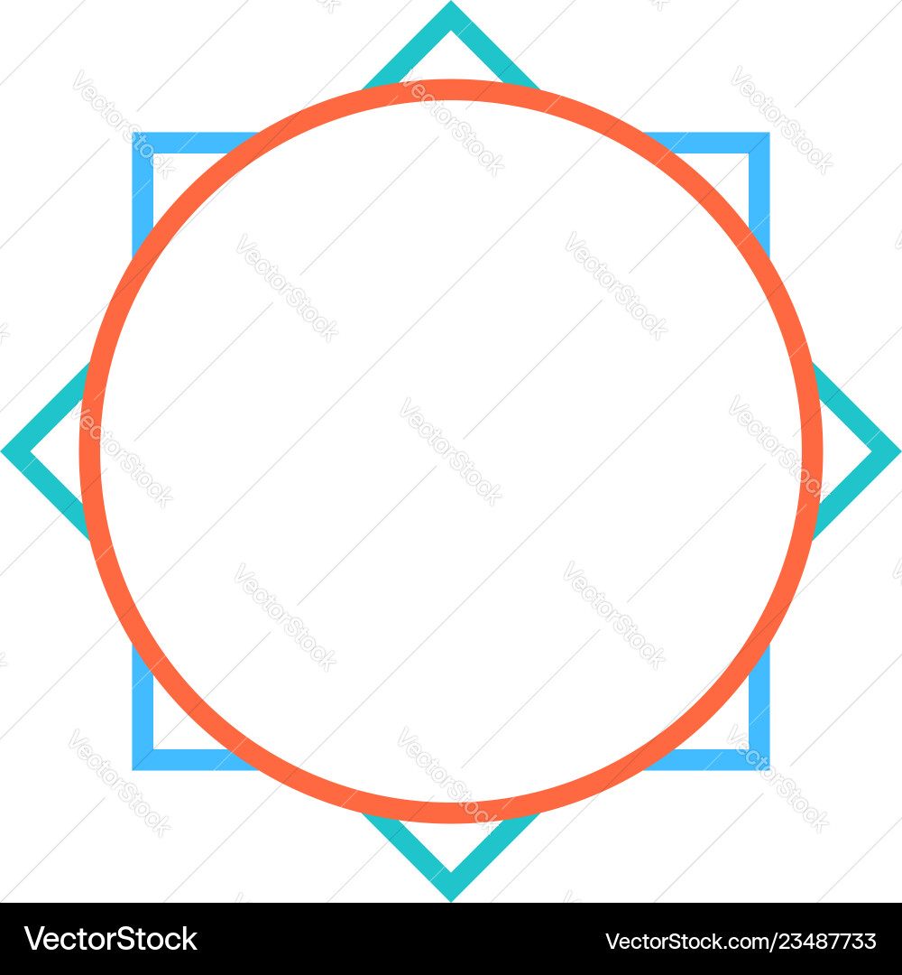 Abstract geometric element created using square vector image