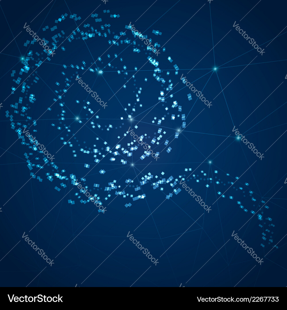 Bright particle fly abstract background Vector Image