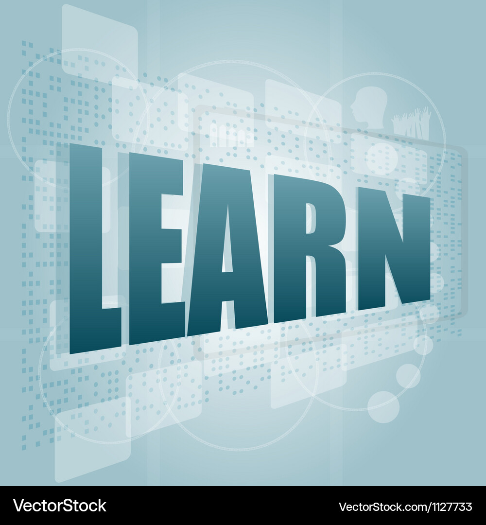 Digital Learning Concepts Vector Image
