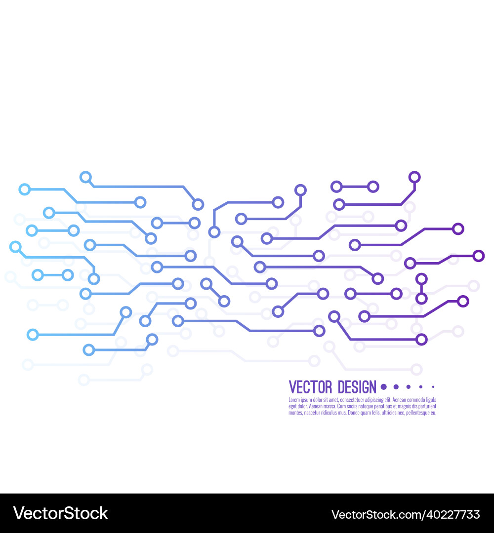 High Tech Circuit Board Background vector image
