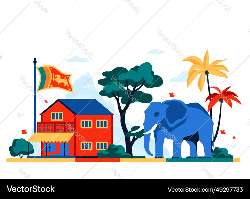 Life in the tropics - modern colored Life in the tropics - modern colored vector image