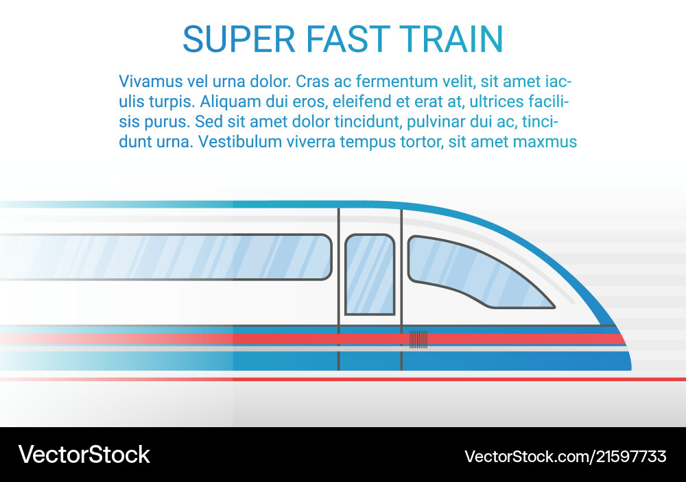Modern High-Speed Rail Train Royalty Free Vector Image