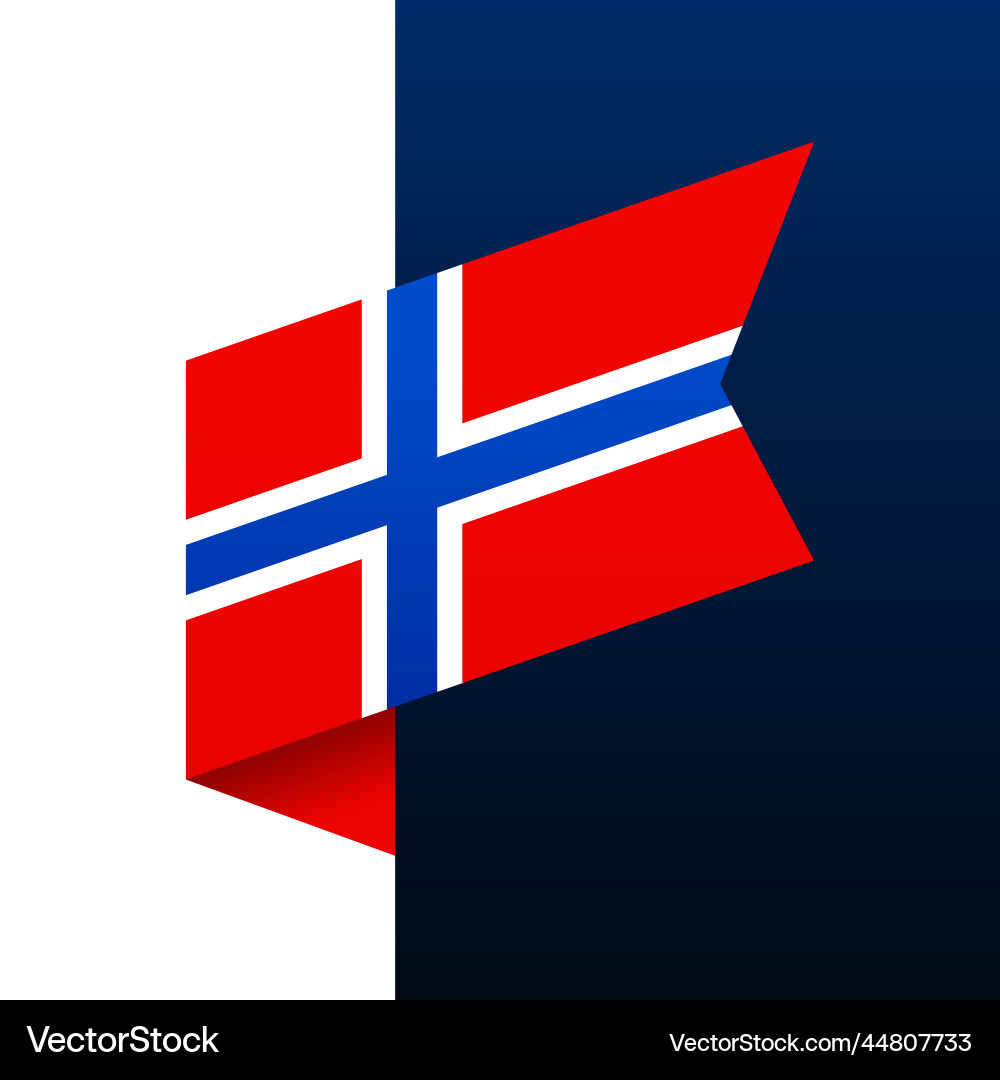 Norway corner flag icon national emblem – Free Vector | VectorStock, image size:1000x1080