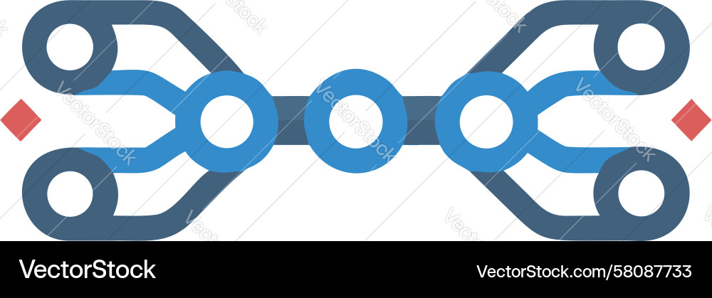 Segmented Chain Link Icon Vector Image