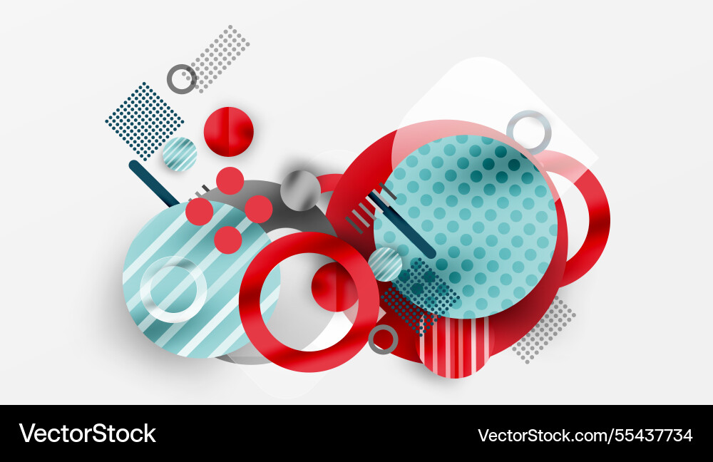 Abstract circle design with overlapping Vector Image