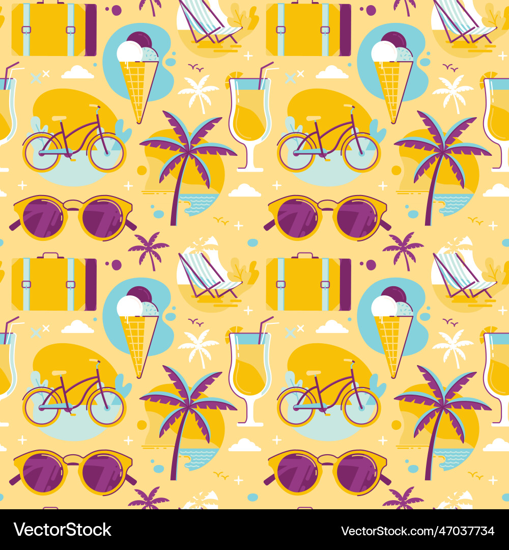 Summer Vibes Pattern vector image