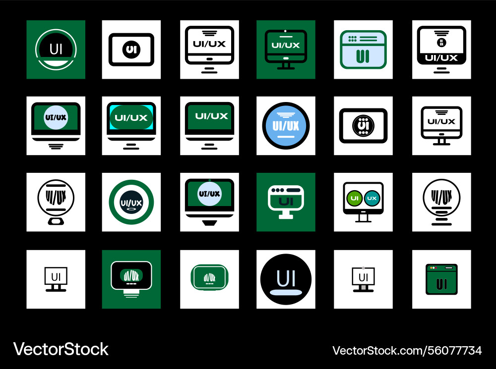 Ui-ux interface elements collection vector image
