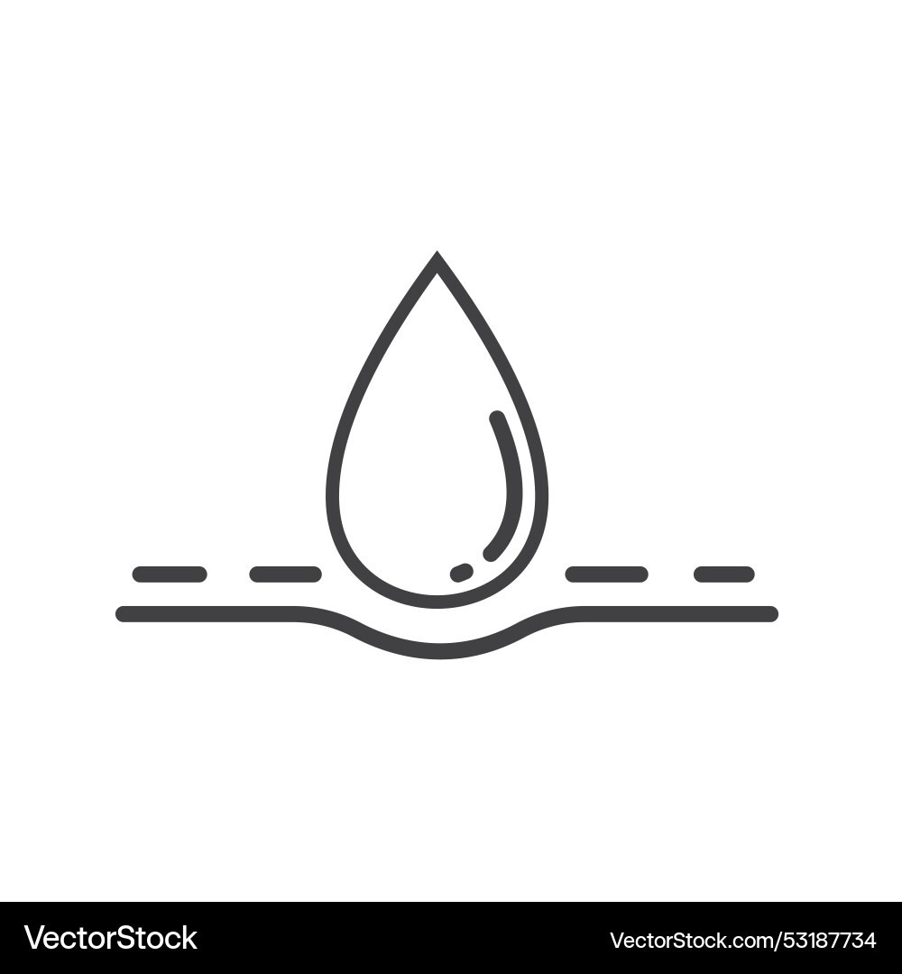 Water drop line icon element concept design vector image
