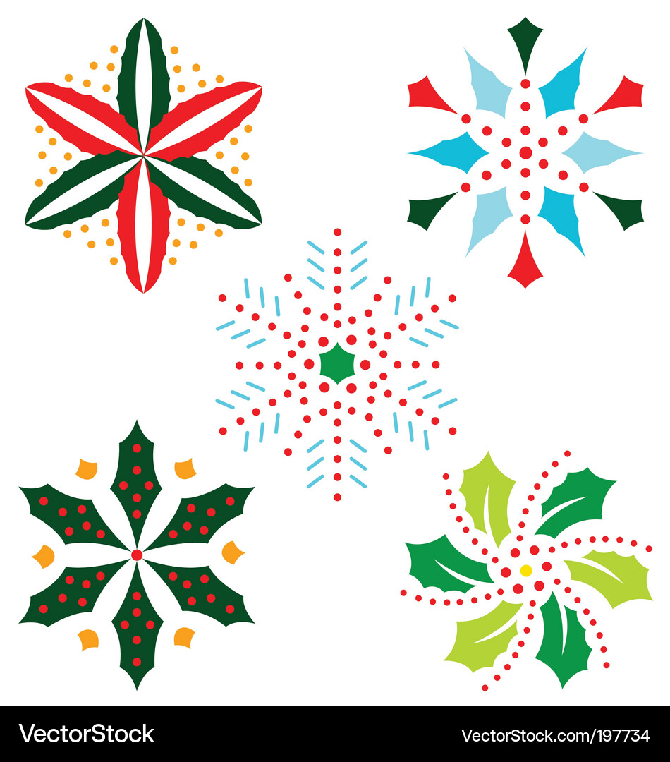 Winter Snowflake Pattern Vector Image