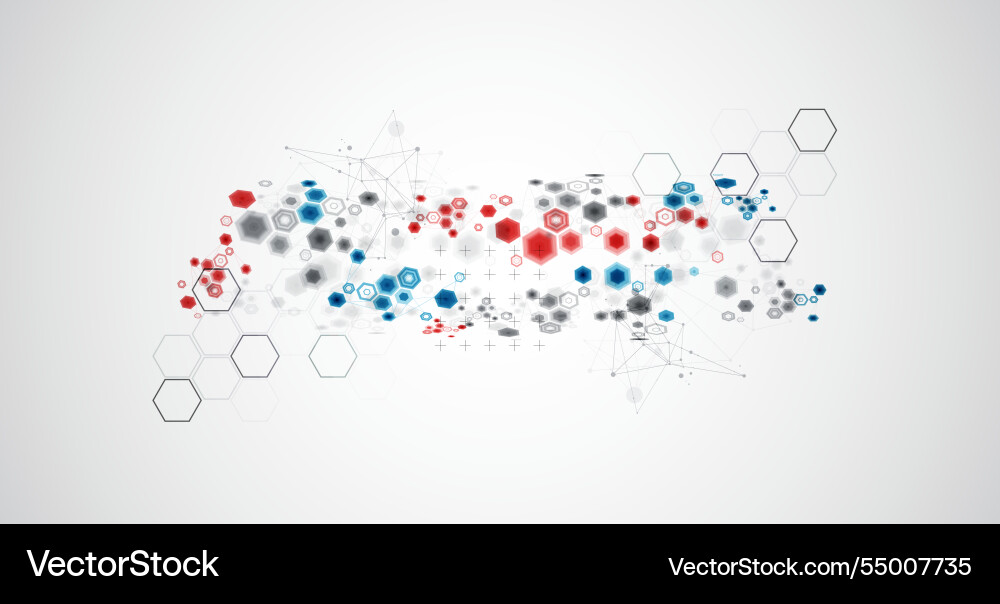 Abstract hexagon background with plexus effect Abstract hexagon background with plexus effect vector image