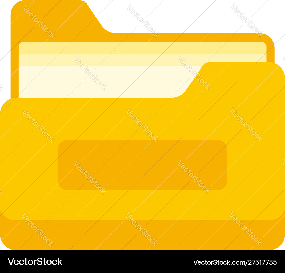 Archive file folder icon flat style Archive file folder icon flat style vector image