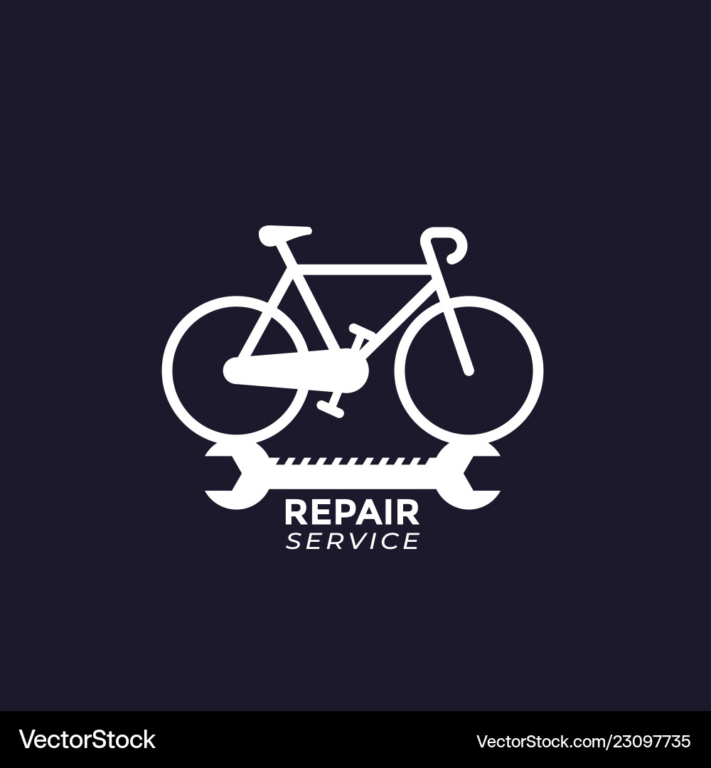 Bike Repair Service Logo Vector Image