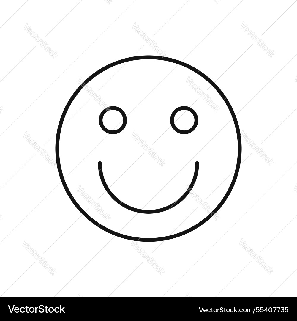 Smile wink icon simple thin line Vector Image