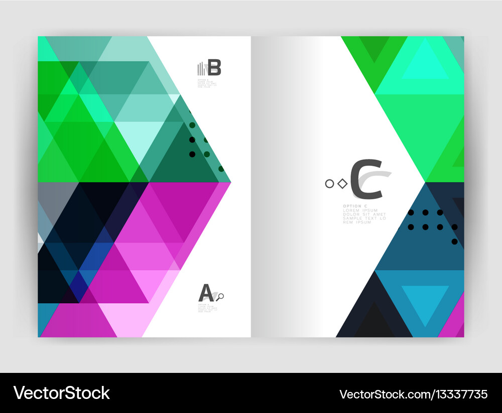 Triangle print template Vector Image