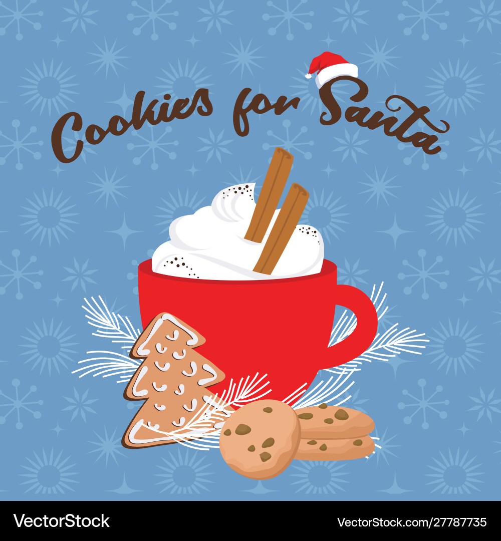 Cookies and hot cocoa cookie Vector Images \u0026 Graphics for Commercial Use |  VectorStock, image size:1000x1080