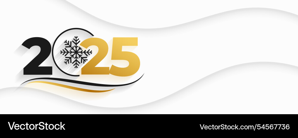2025 new year winter banner with text space Vector Image