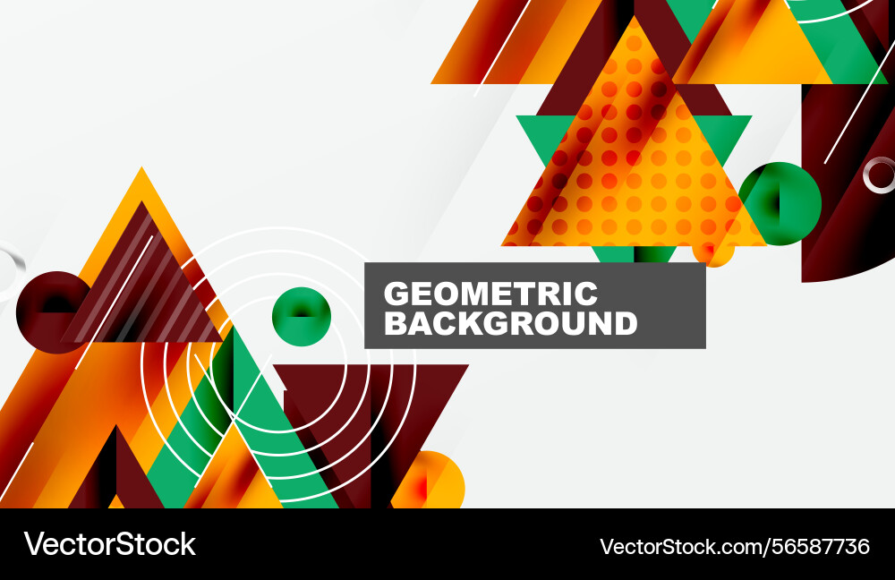 Abstract geometric design shapes overlap creating Vector Image