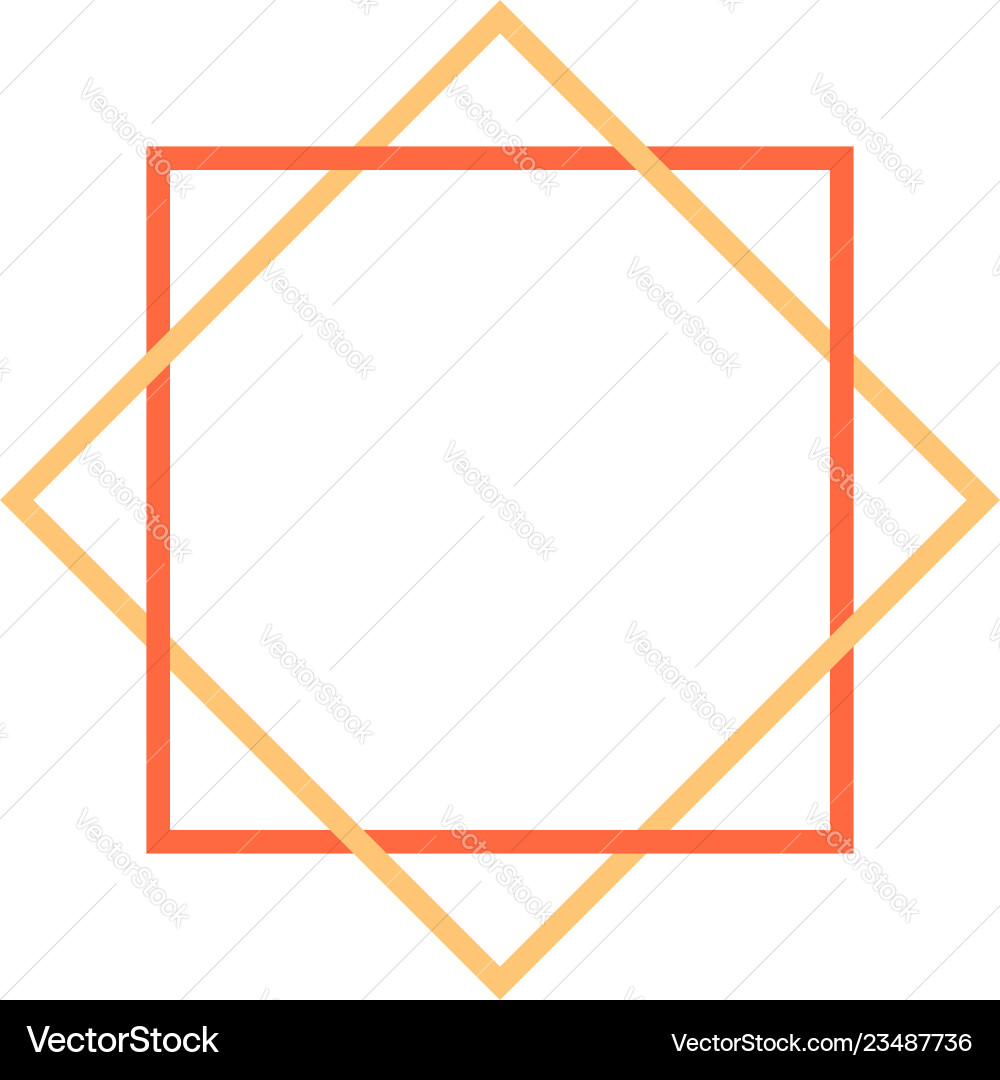 Abstract geometric element created using square Vector Image