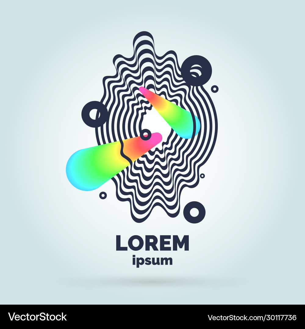 Amorphous elements with effect visual Vector Image