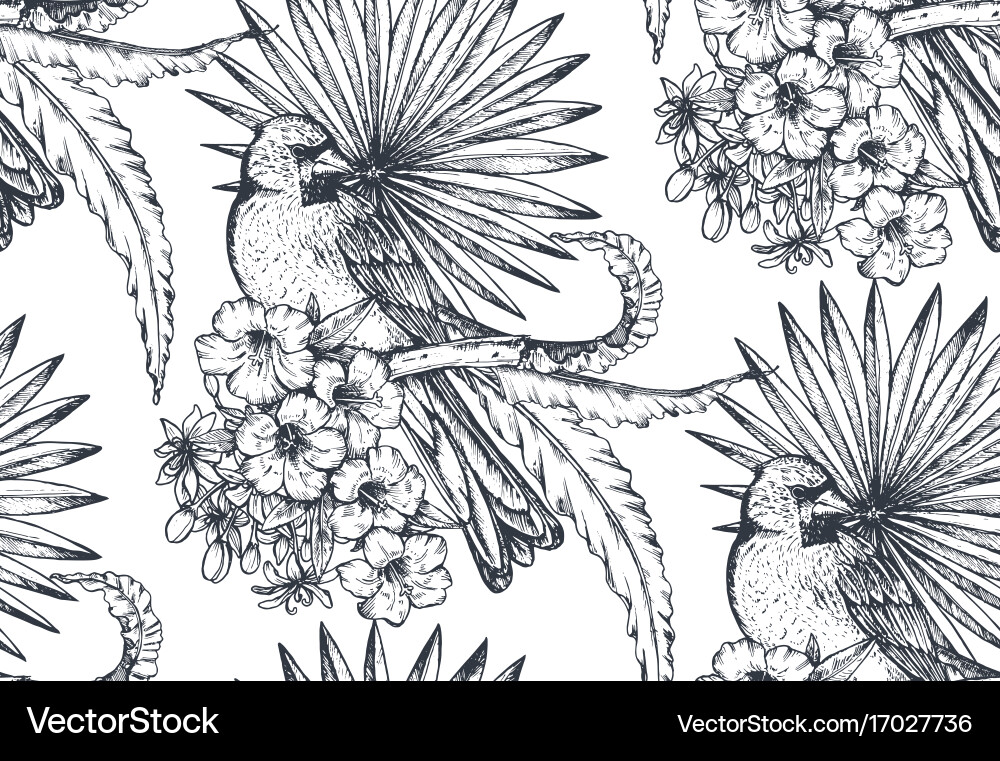 Seamless pattern with compositions of hand Vector Image