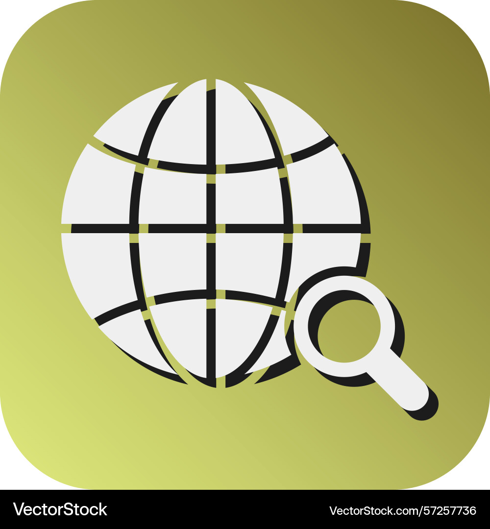 Web search engine glyph gradient background icon vector image
