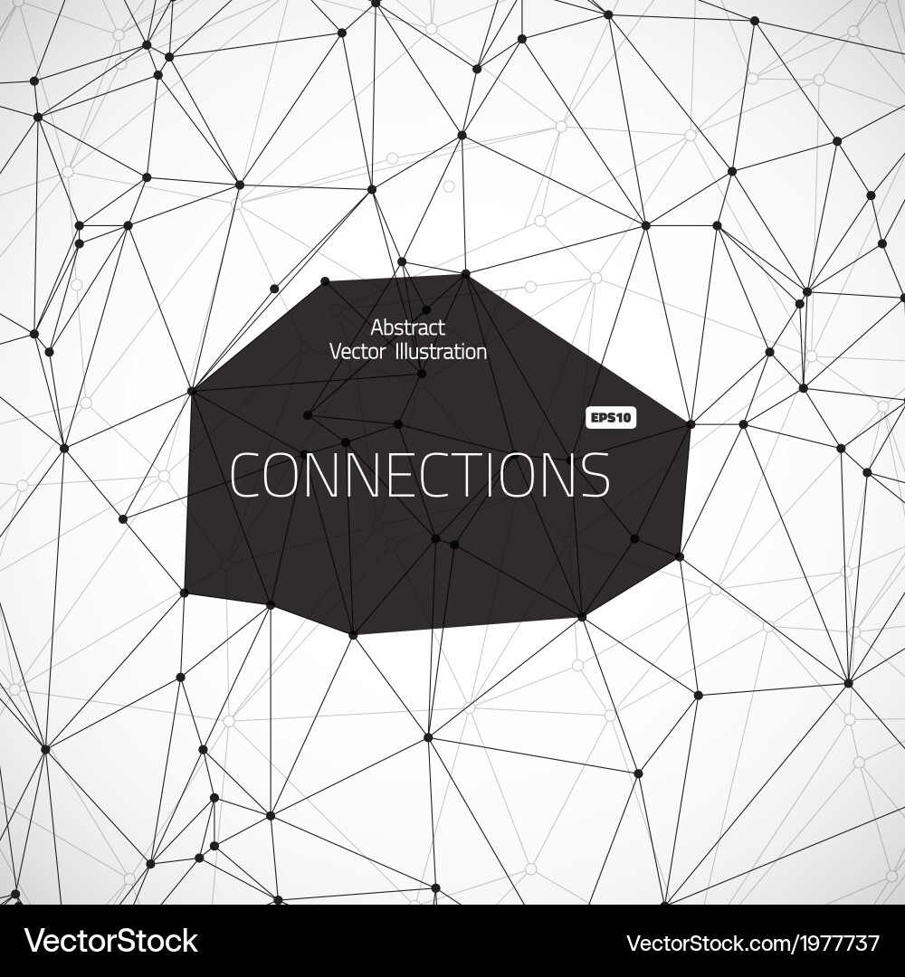 Abstract Connection Network Vector Image