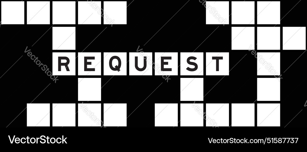 Alphabet letter in word request on crossword Vector Image Alphabet letter in word request on crossword Vector Image