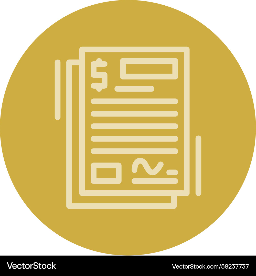 Contract Line Icon - Multi Color Vector Image