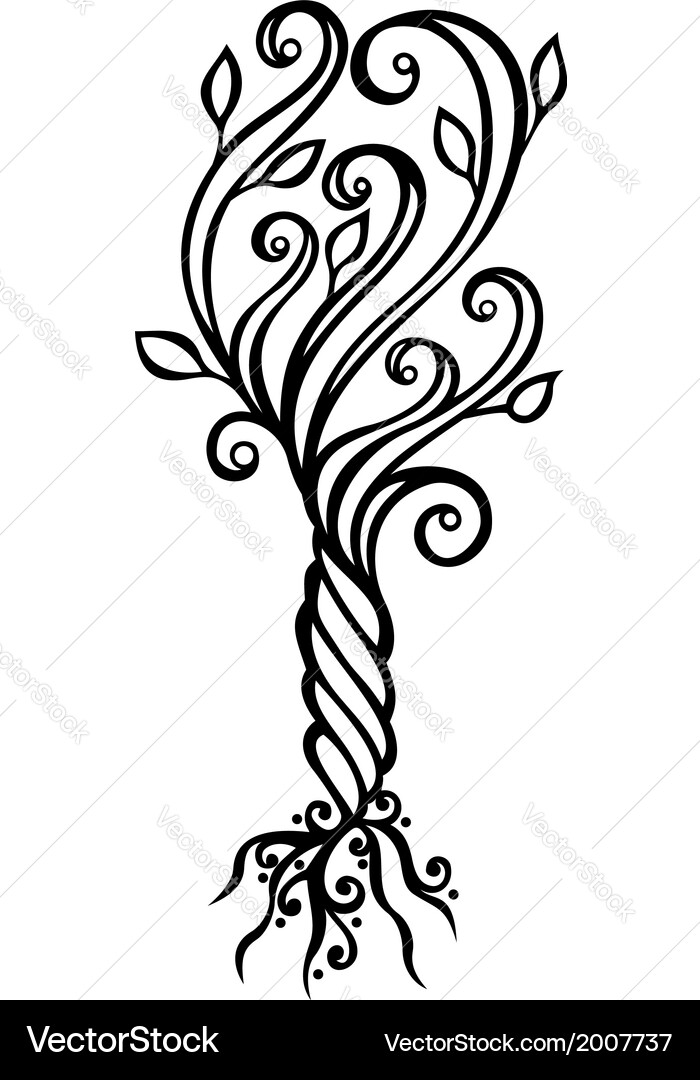 Elegant Tree Pattern Vector Image