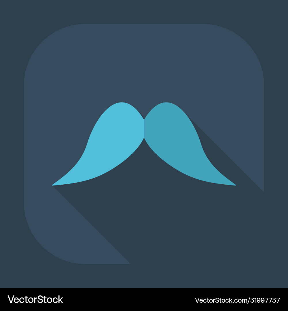 Flat modern design with shadow icon mustache Vector Image