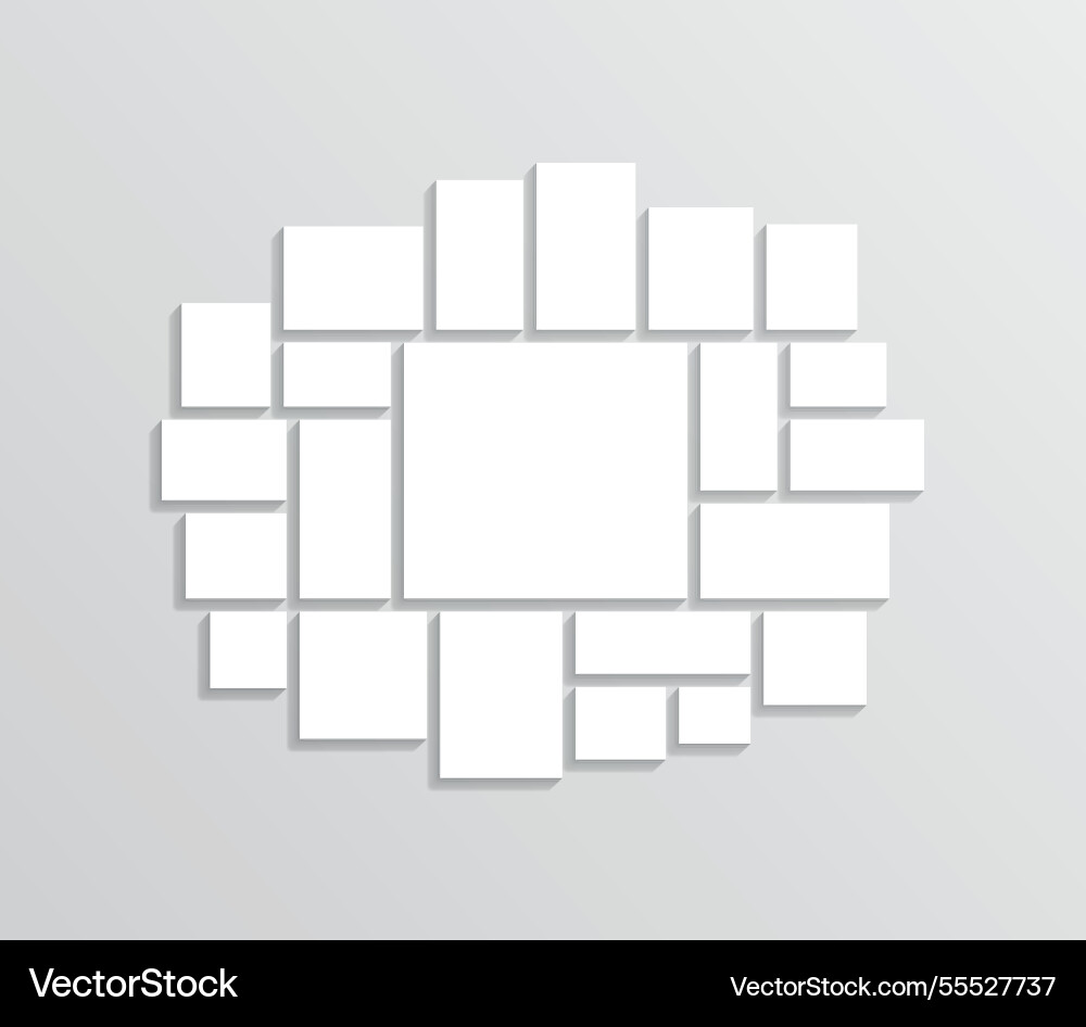 Portfolio images template photo collage mood Portfolio images template photo collage mood vector image