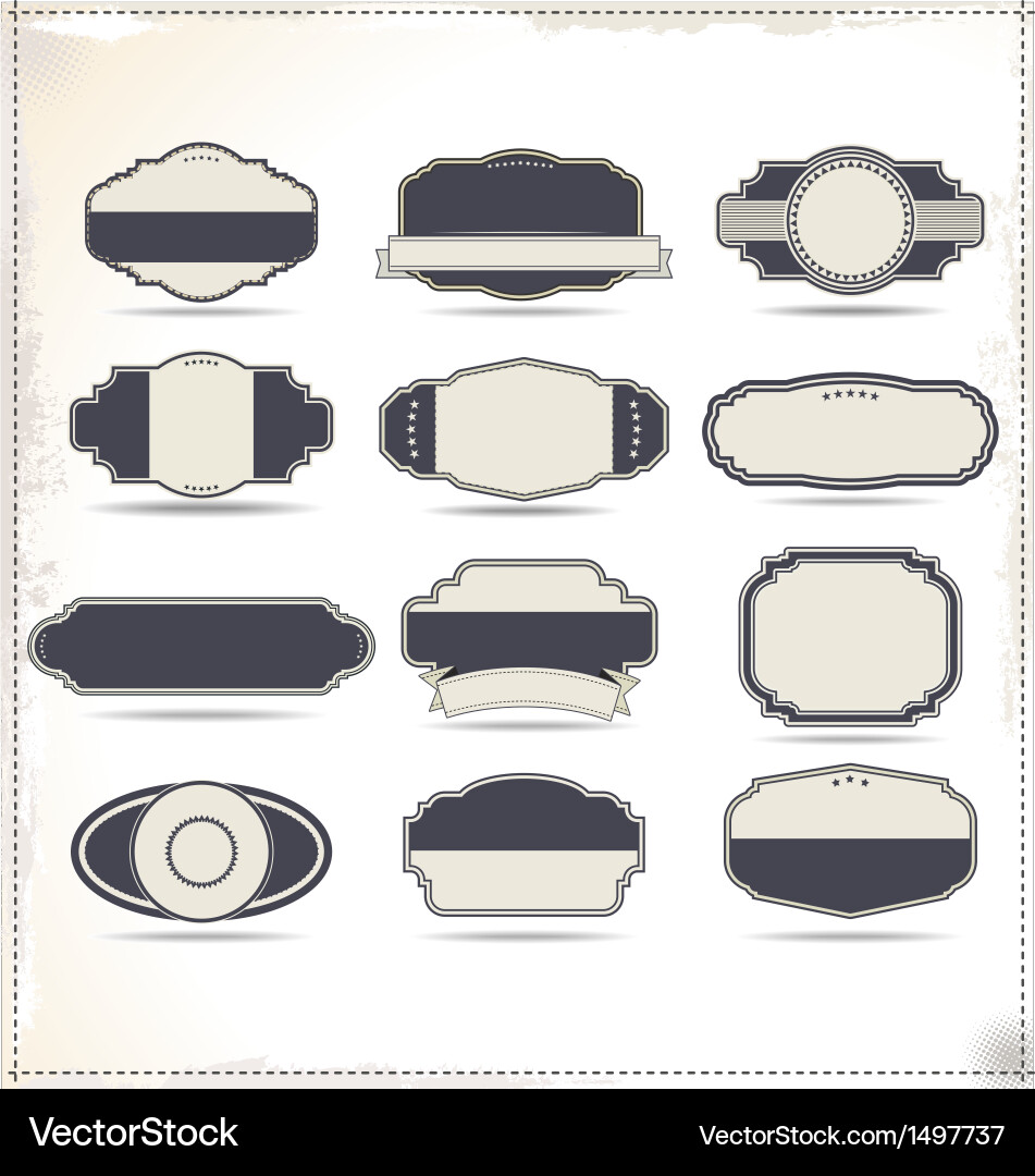 Vintage Label Set Royalty Free Vector Image - VectorStock