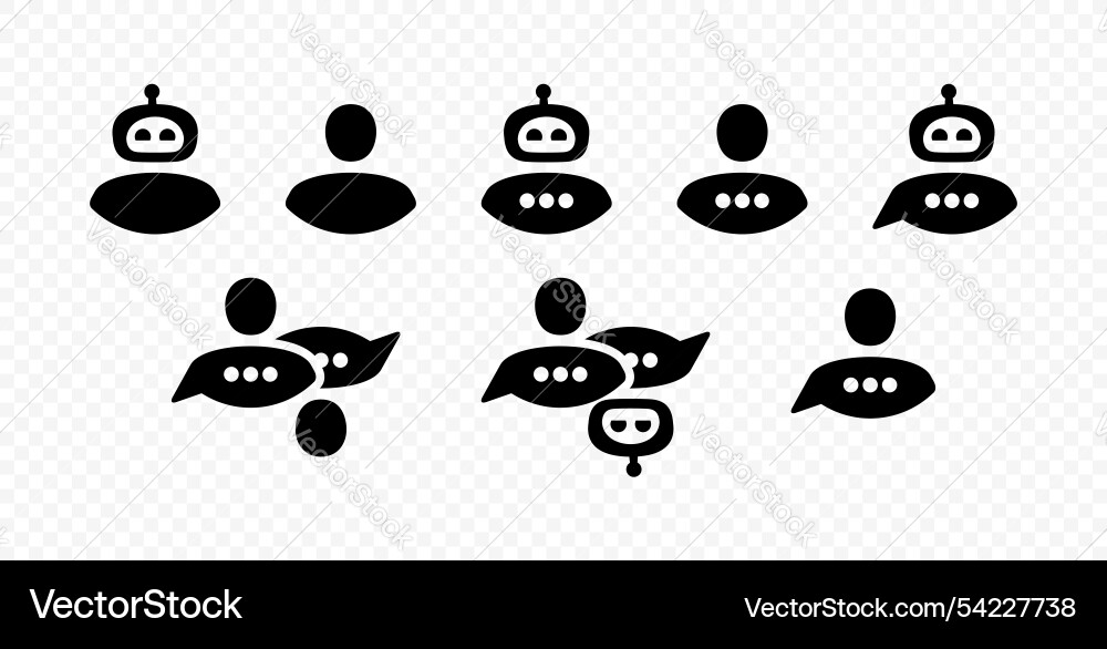 Communication between client and chatbot Communication between client and chatbot vector image
