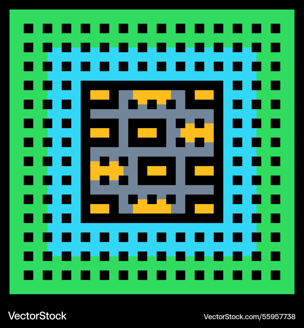 Computer chip ai integration color icon Computer chip ai integration color icon vector image