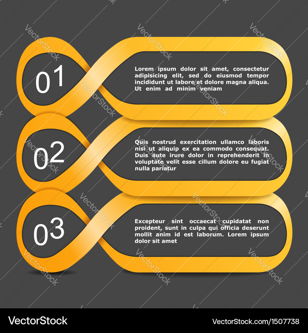 Design template with three elements vector image