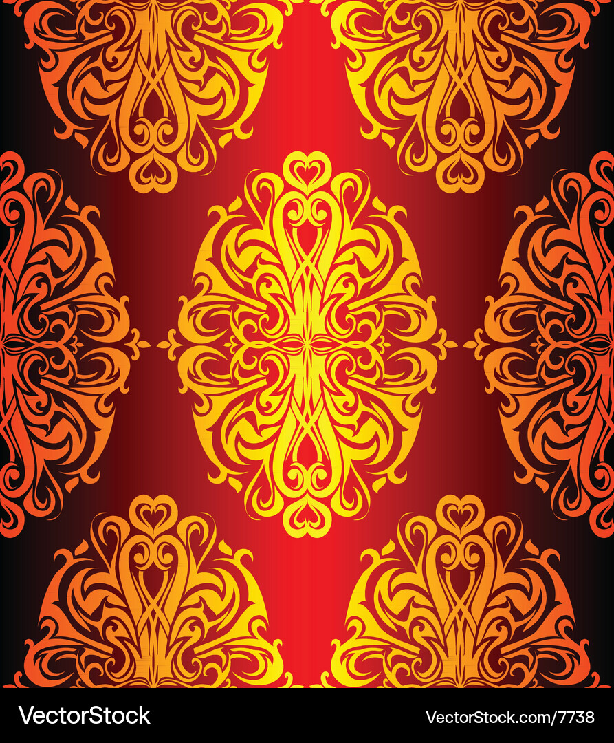 Golden Swirls Abstract Pattern Vector Image