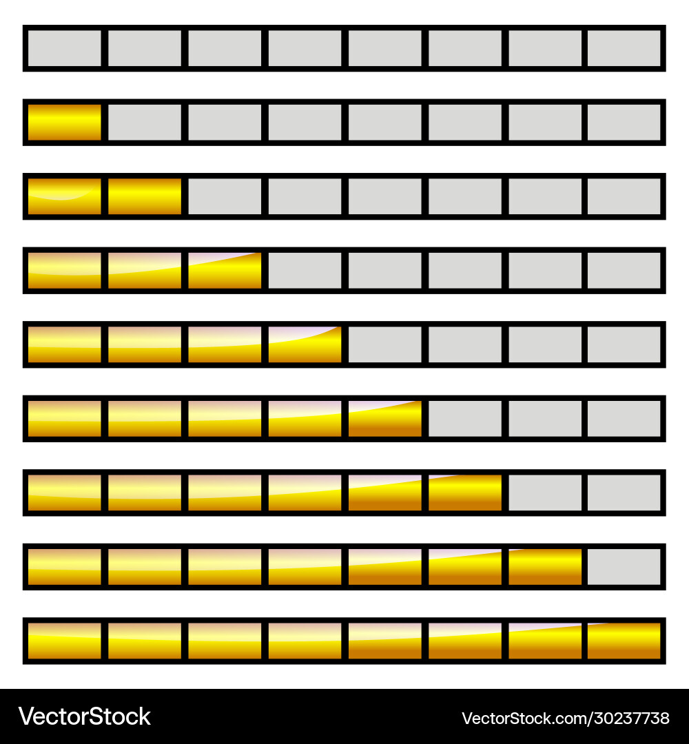 Progress loading bar with lighting vector image