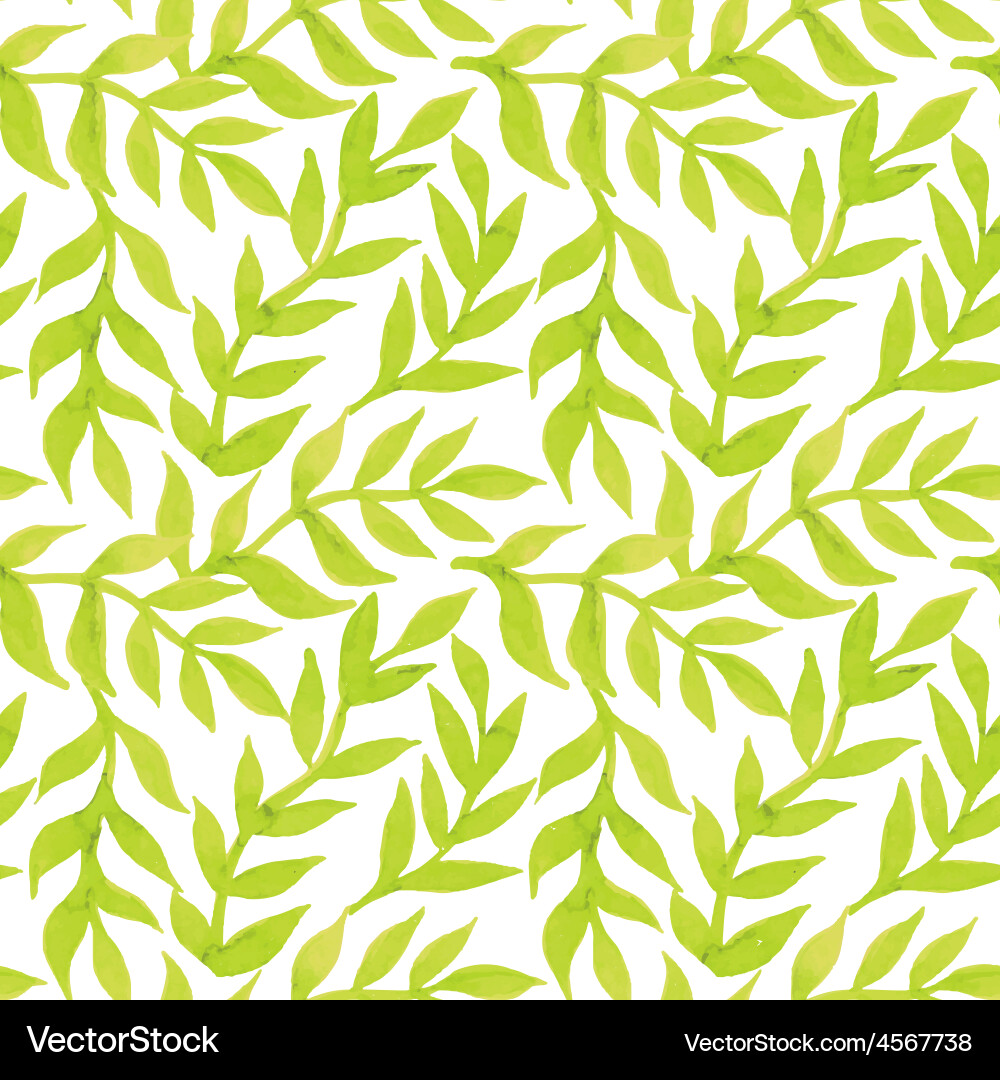 Spring leaves seamless pattern vector image