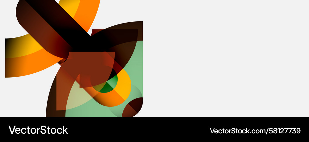 Abstract Overlapping Shapes Vector Image