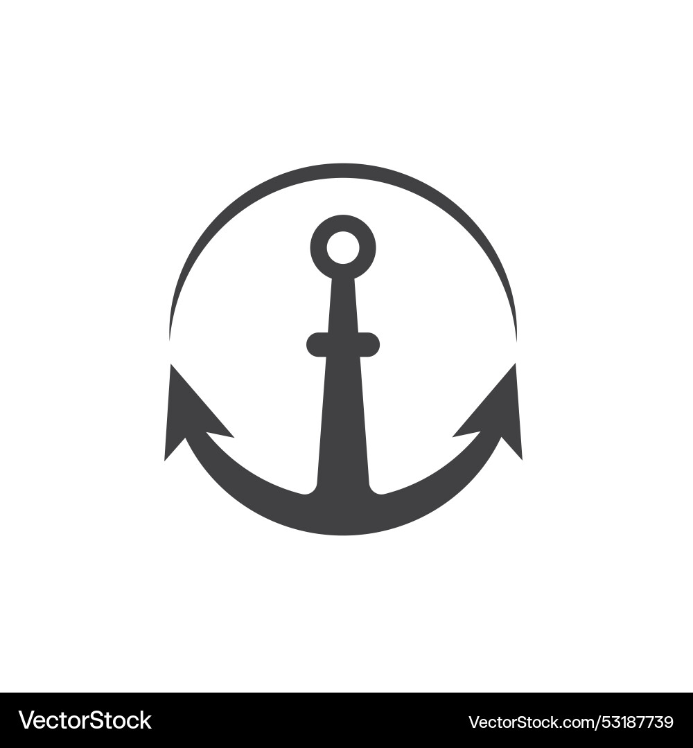 Anchor icon design element template vector image