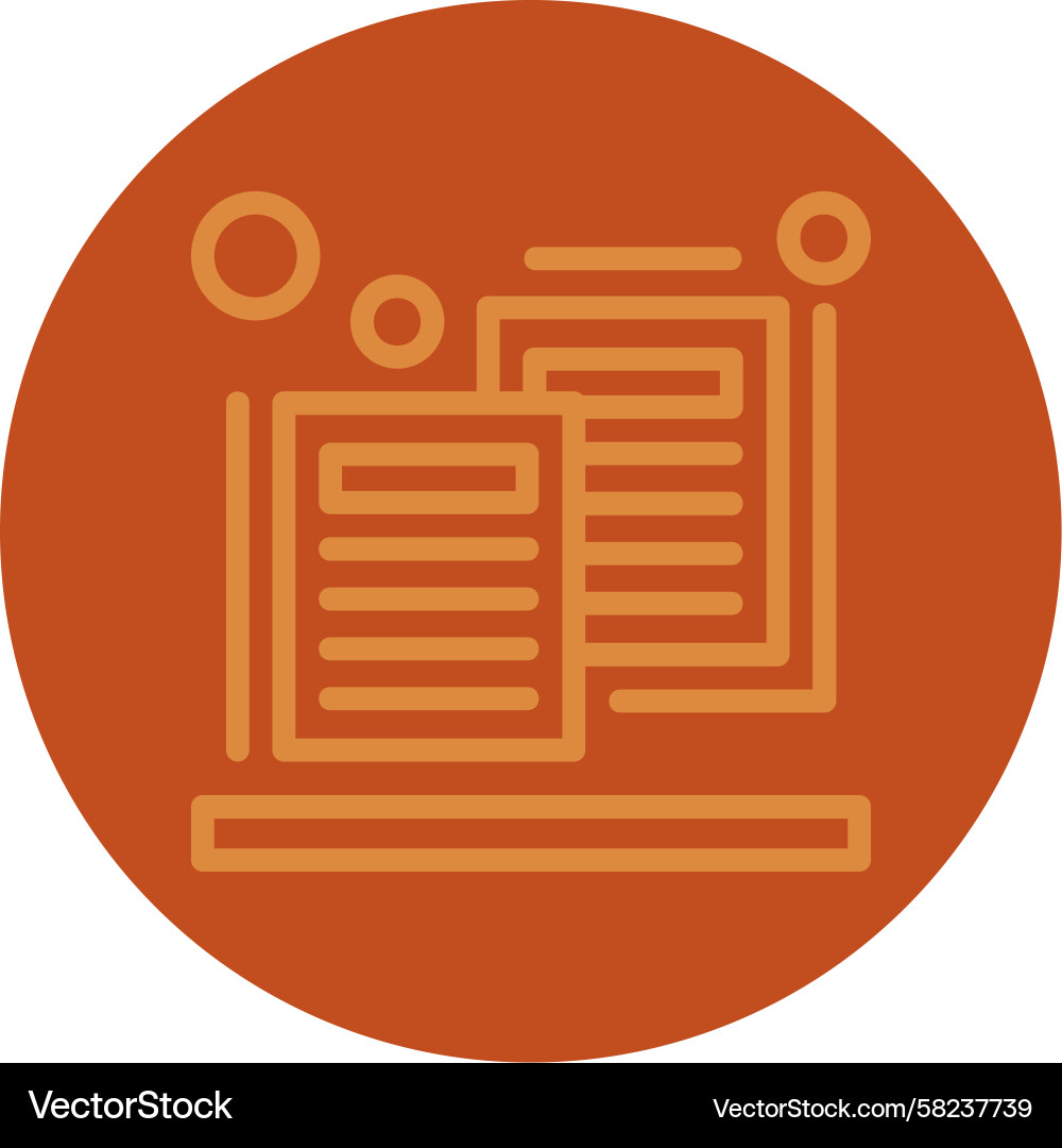 Duplicate Line Multi Color Icon Vector Image