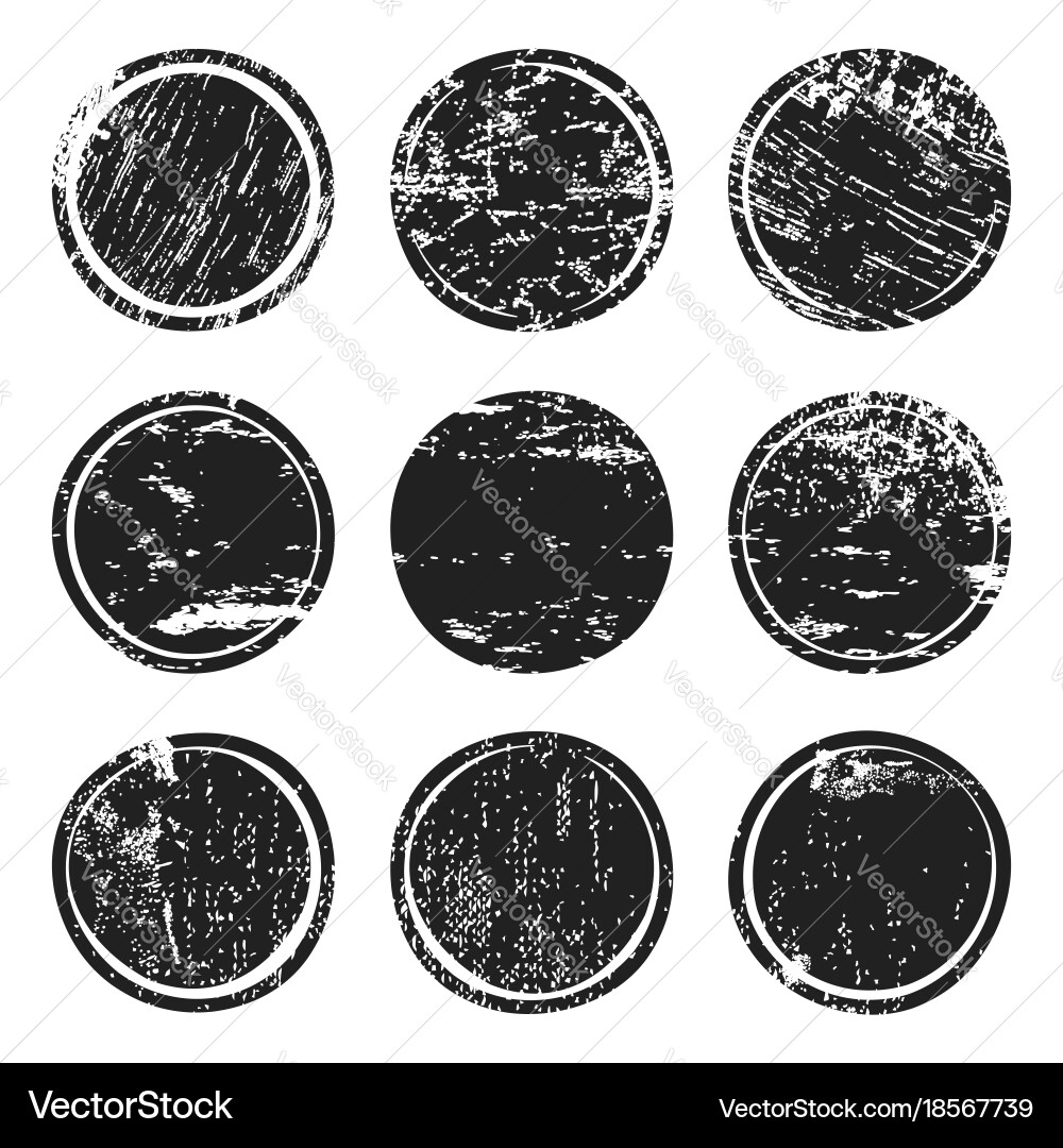 Grunge Circle Texture Vector Image